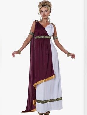 California Costumes Burgundy and White Roman Empress Costume Size Small